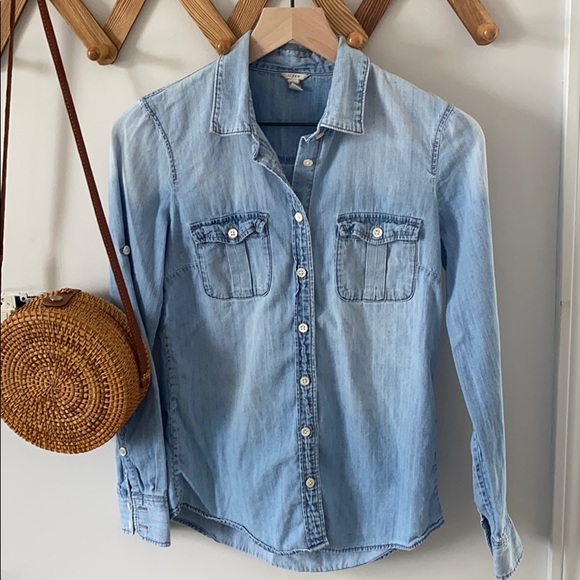 J. Crew Tops - J. Crew Chambray Shirt